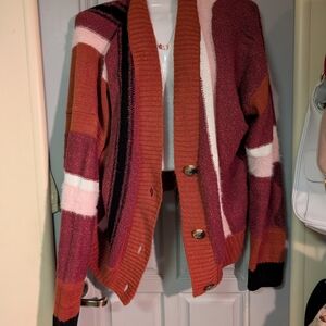 💕 Price Drop 💕Striped Women's Cardigan in Warm Tones